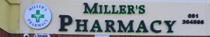 Miller's Pharmacy Waterford Sign Day 2
